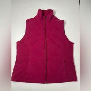 Columbia Womens Jacket Size Large Pink Winter Sports Vest Mock Neck Full Zip